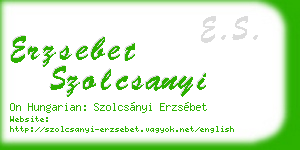 erzsebet szolcsanyi business card