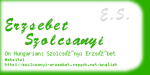 erzsebet szolcsanyi business card
